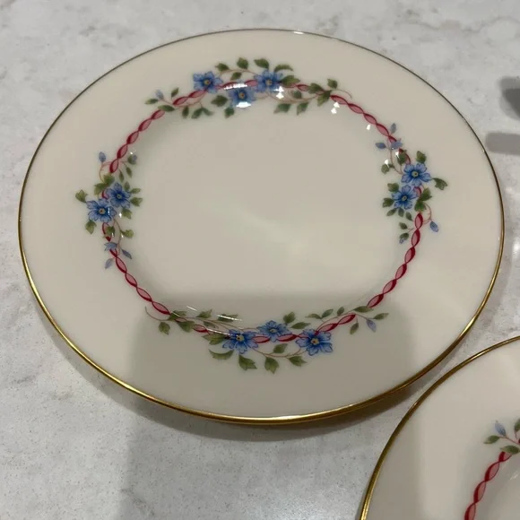 Vintage Lenox Belvidere Bread Plate 3 Piece Set -‎ Discontinued - Picture 3 of 7